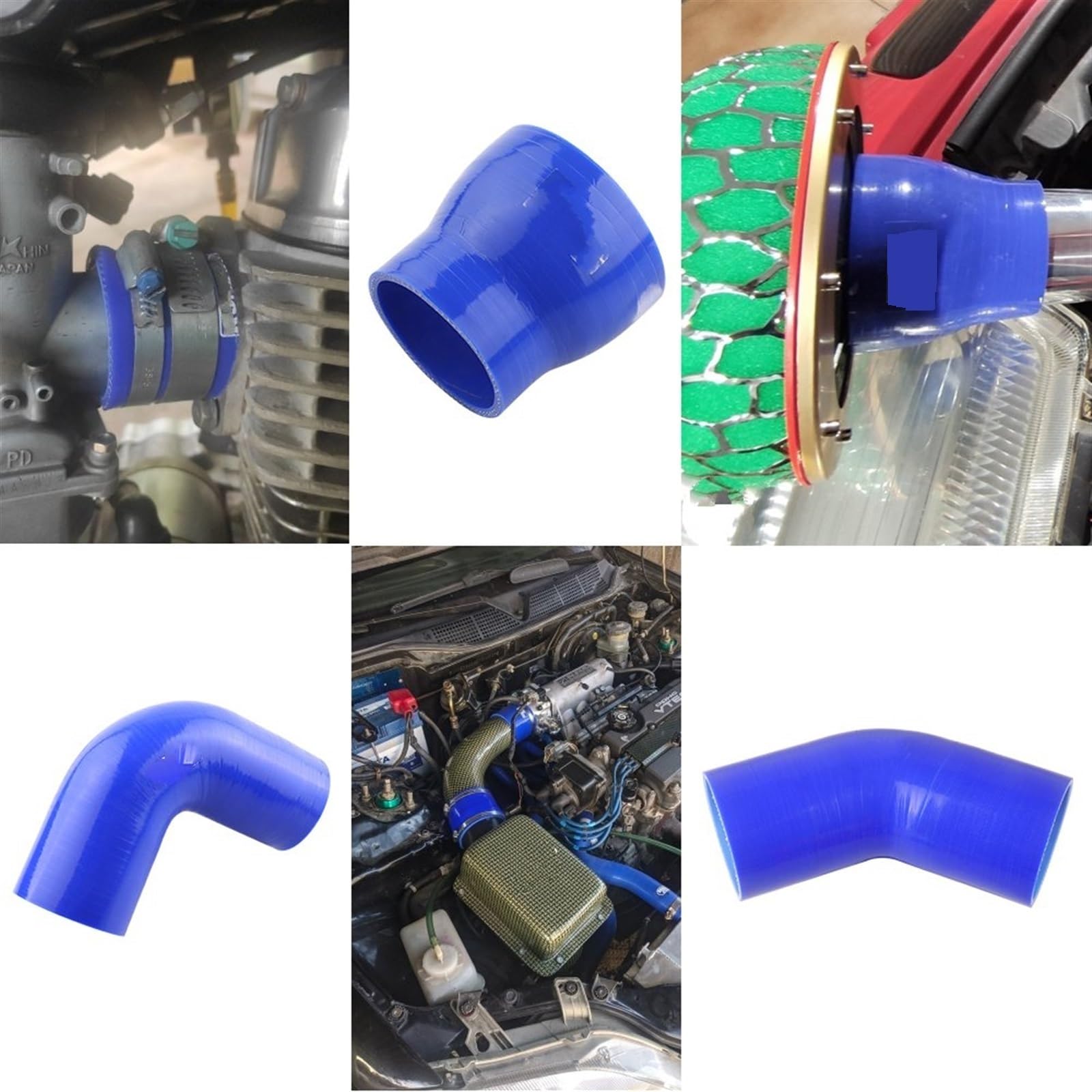 Manguera De Silicona Reductora De 90° De 76 A 83 Mm (3 A 3.25 Pulgadas) Para Turbo/intercooler – Negro