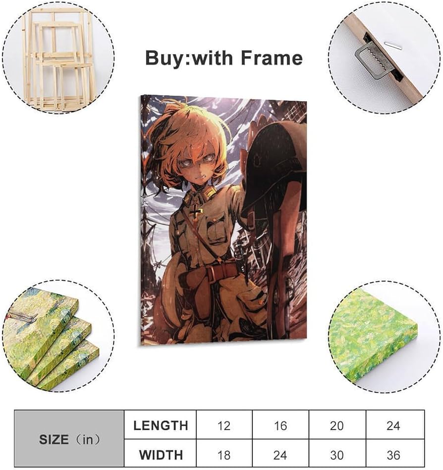 Amazon.co.jp: 幼女戦記 ポスター1 キャンバスアートポスター 水着写真