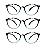 OLOMEE Reading Glasses Women Cute Small Round Readers +5.00 for Small Head/Petite Face,Blue Demi Lightweight Cheaters Reading Glasses w/Comfortable Spring Hinges 3 Pack