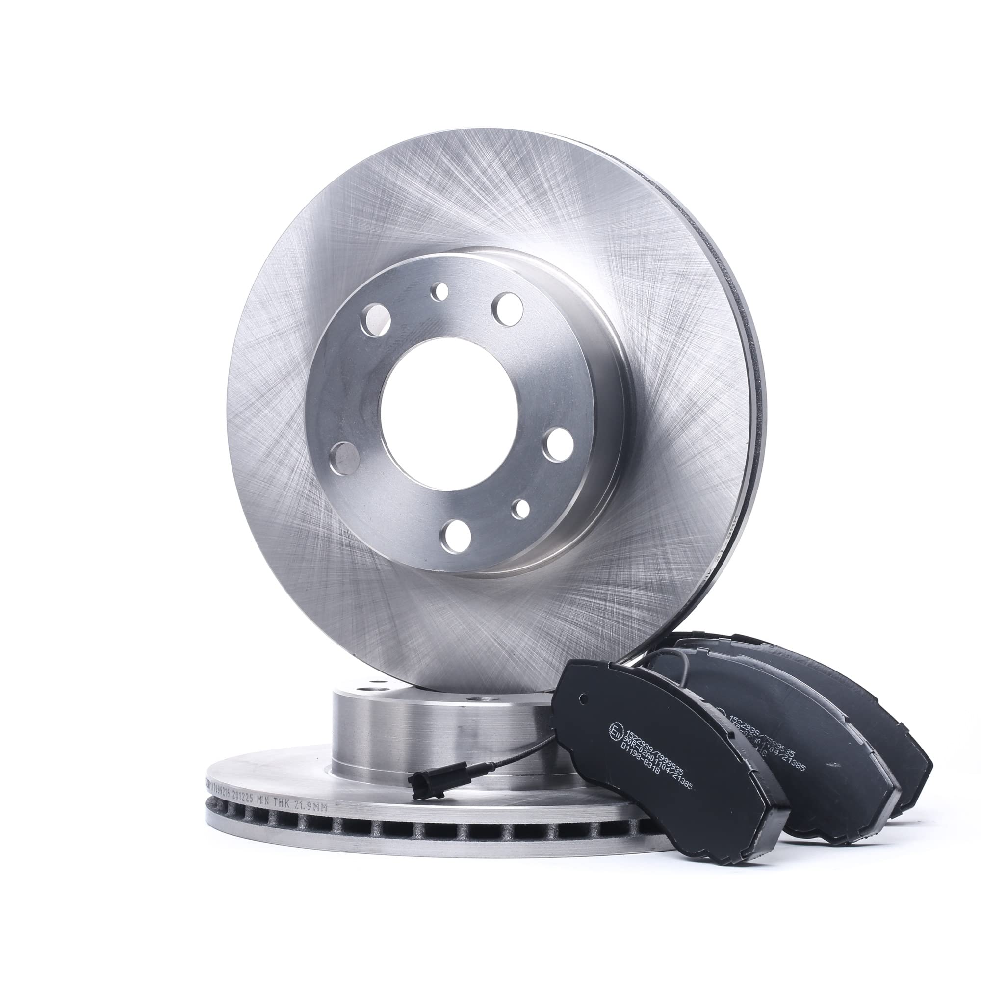 RIDEX 3405B1062 Juego para eje Kit de discos de freno y pastillas Delantero sin tornillos Compatible con FIAT Ducato Camión de plataforma/Chasis 250, 290