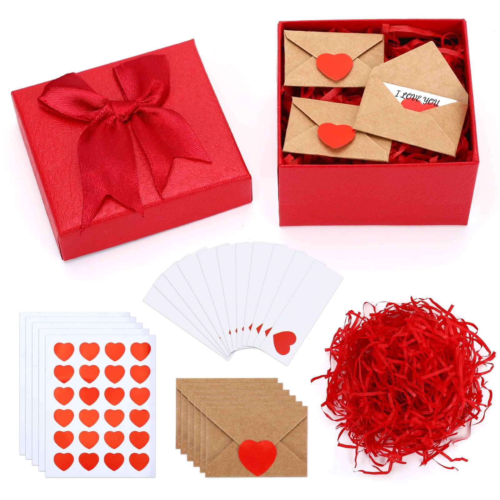 MARFOREVER 72 Pcs Love Letter Set, Mini Love Notes for Him Her