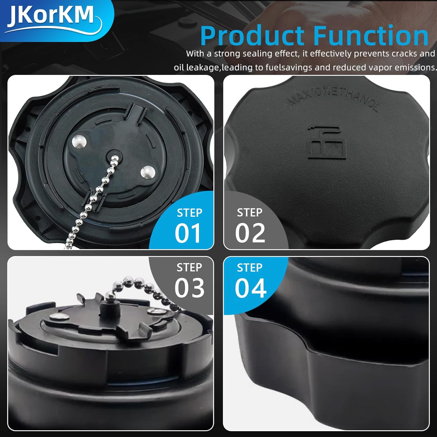 Fuel Cap Compatible with Kohler CH245 CH255 CH260 CH270 CH395 CH440 SH255 SH265 SH270 Engine and Power Equipment Fuel Tank Cap Replace 17 173 49 17 173 49 S