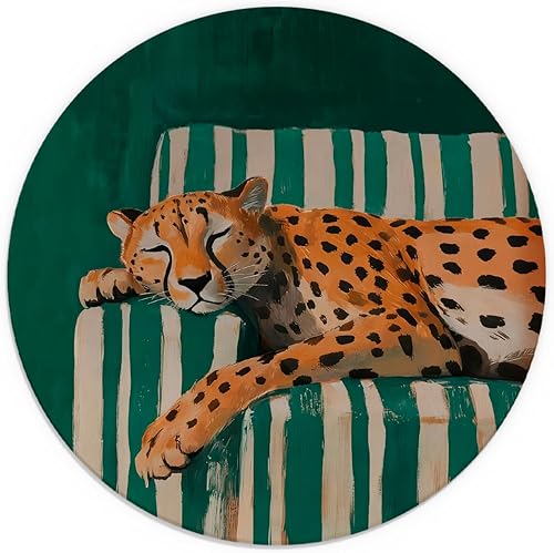 Retro Leopard Mouse Pad for Desk, Trendy Funky Cheetah Mousepad for Office Dorm, Leopard Print Gifts for Women, Office Desk Accessories Supplies