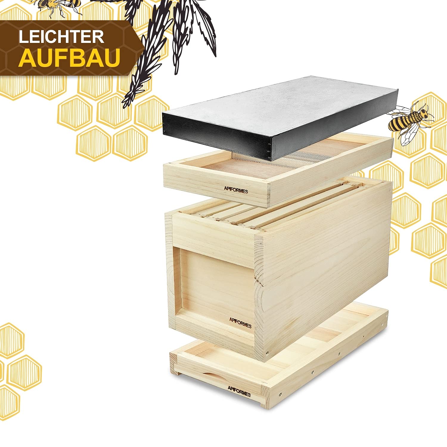 APIFORMES Ablegerkasten Zander - 5 Waben