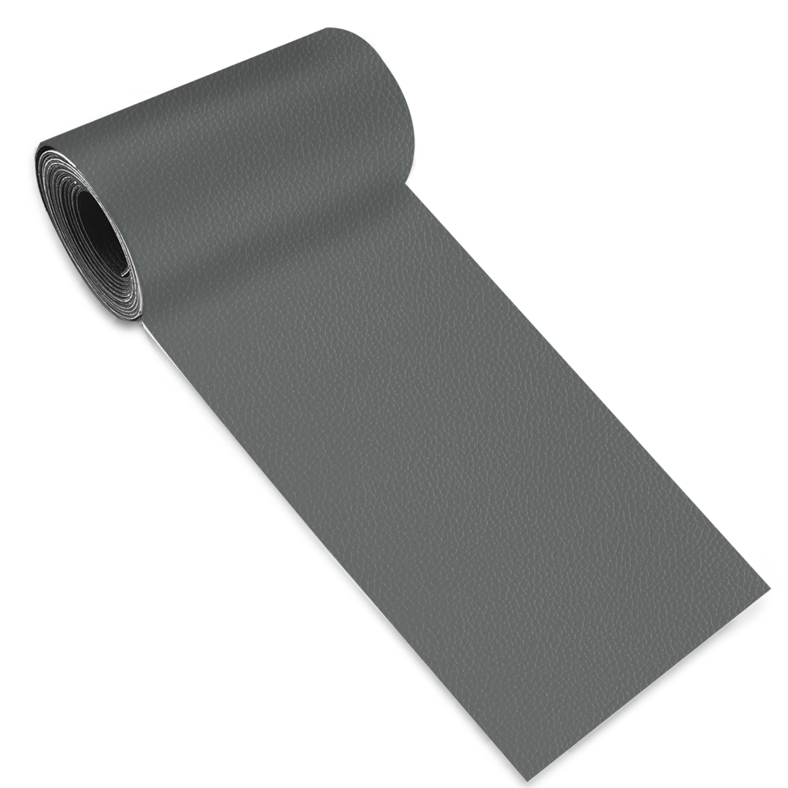 XSunLea Leder Reparatur Set, 10x160 cm kunstleder Selbstklebend, Kunstleder Reparaturset Flicken für Möbel, Sofas, Autositze, Sofas, Jacken,Dunkelgrau