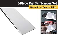 Vista 5 de Titan 17007 - Juego de 3 raspadores de barra de palanca de acero inoxidable