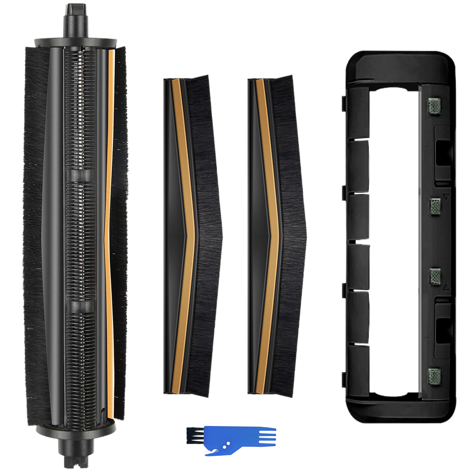 Brosse Anti-Tangle et Couvercle Noir pour Dreame L10/L20/X30/X40 Ultra