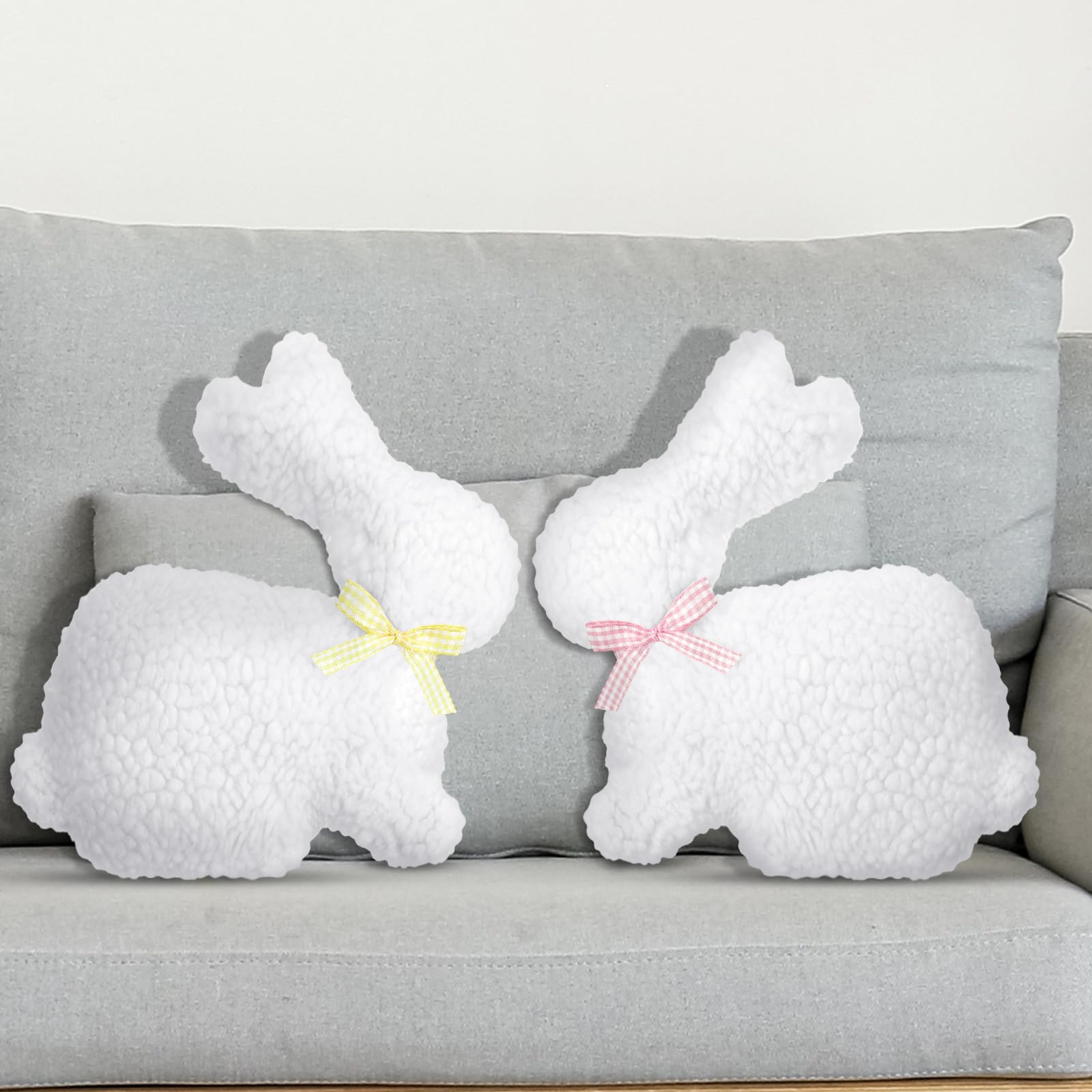 AACORS AA429-12 - Funda De Almohada De Pascua De 12 X 20 Pulgadas Decoracion De Huevos Florales De Conejo Decoracion De Casa De Campo Pascua