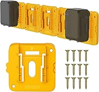 Crtbelfy 6 Pack Dewalt 20V 60V Battery Mount Holder for DCB200 DCB203 DCB206 - Wall Shelf Van Toolbox Organizer