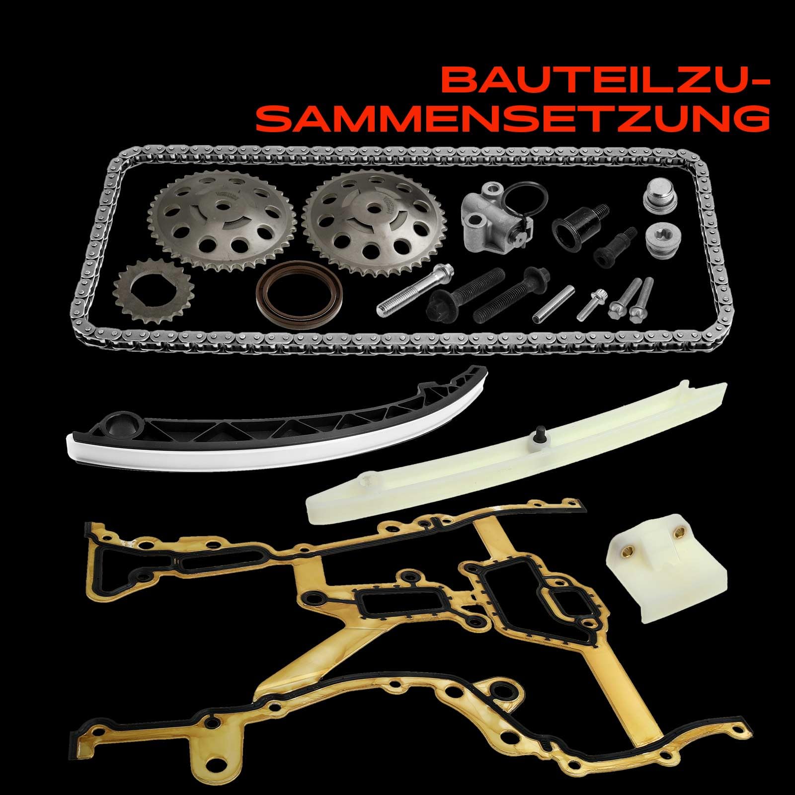 Steuerkettensatz für Agila (A) H00 Astra G T98 F08 F35 F69 H L48 L35 L08 L67 Combo Corsa B 73 C F08 X01 D S07 Meriva Tigra Twintop 1996-2014 90529570