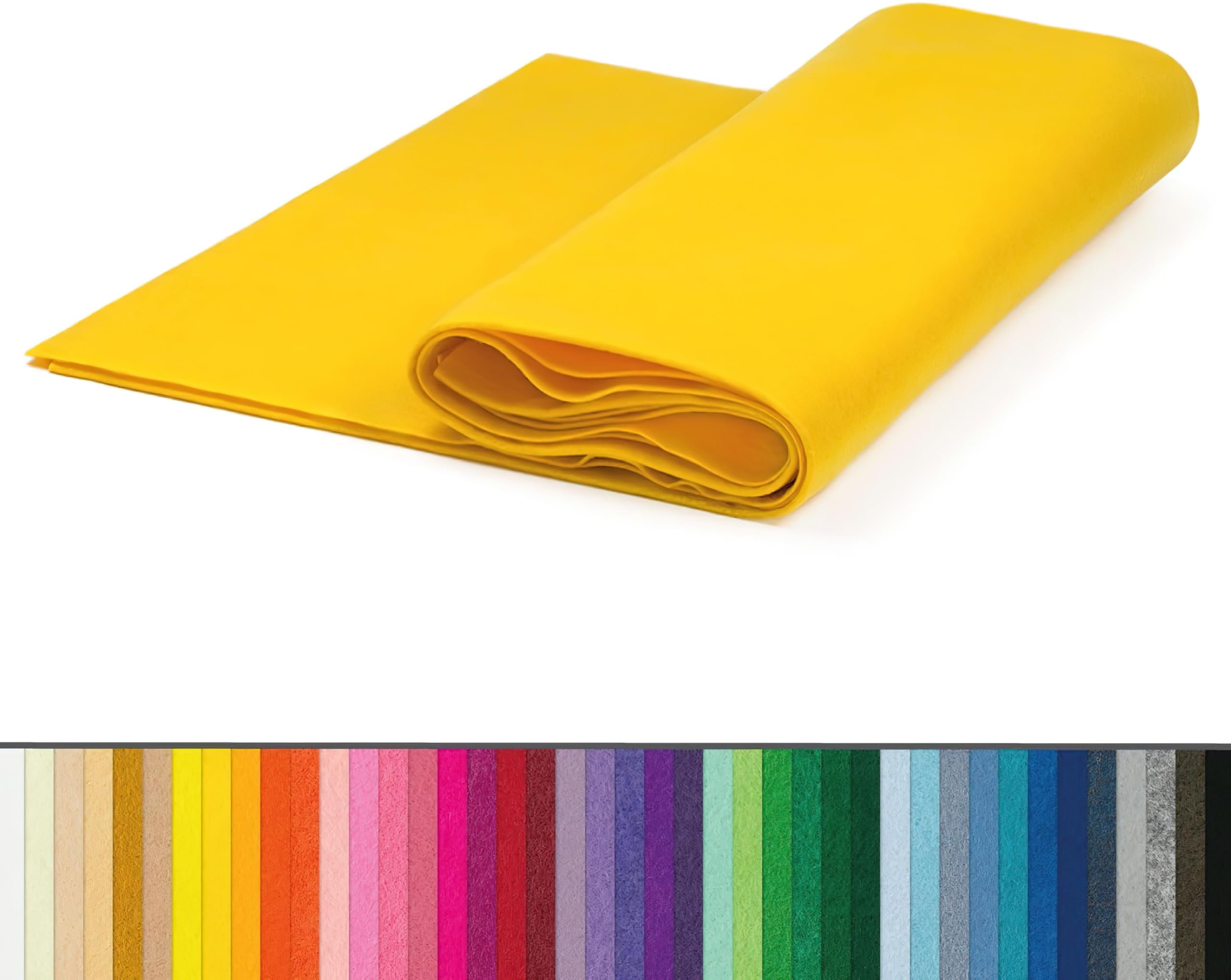 Filc na metry, szerokość 90 cm, rękodzieło, szycie, kostiumy, dekoracja. (żółty, 3 metry)