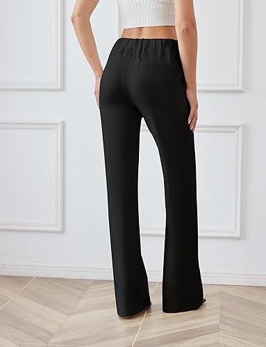 Miniatura 3 de Houmous S-XXL Pantalones de vestir elásticos para mujer con entrepierna de 29, 31, 33, 35 pulgadas