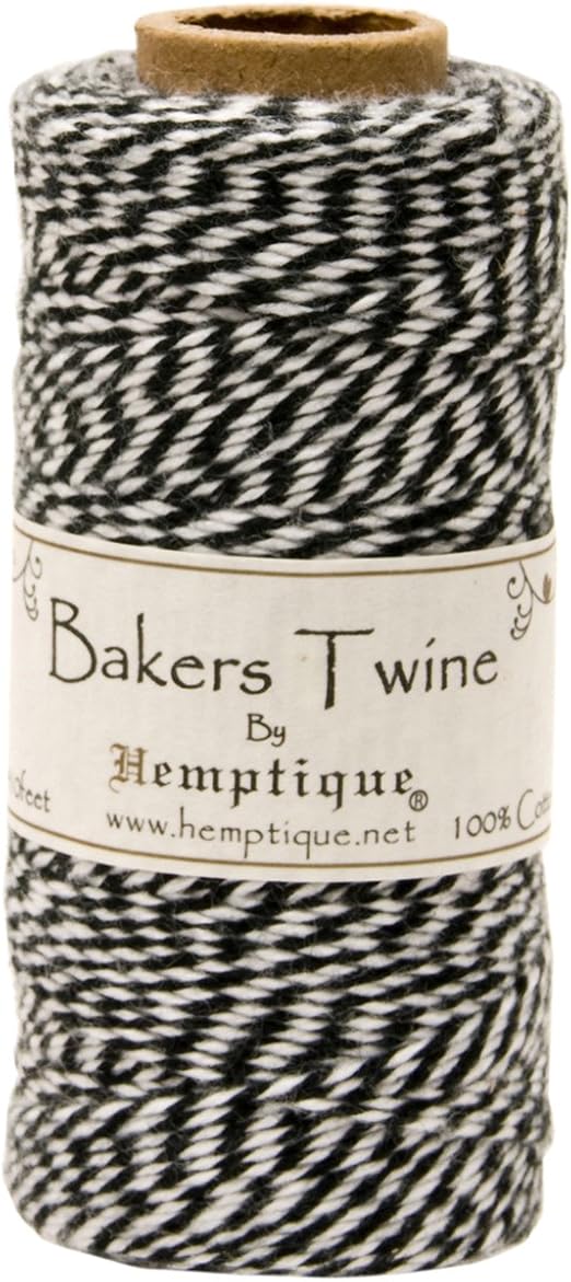Hemptique Cotton Baker's Twine, Berrylicious Color - 120 Feet For Crafts & Gift Wrapping