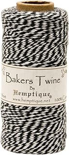 Hemptique Cotton Baker's Twine Spool 2 Ply, 410-Feet, Black