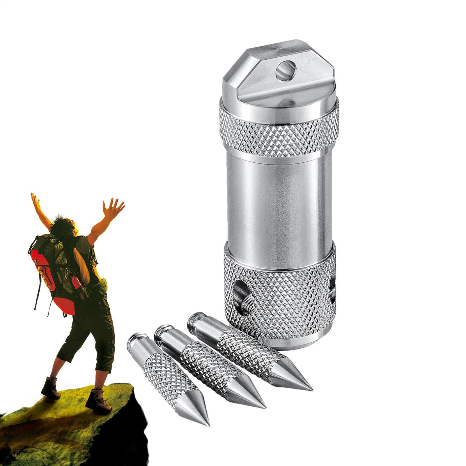 Titan-Enterhaken – gezackte Grappling-Klauen, Rettungs-Enterhaken, Überlebens-Grapple | Outdoor-Bergsteigen, Abnehmbarer 3-Klauen-/4-Klauen-Seilhaken, Kletterkrallen-Karabiner zum Heben von Dingen
