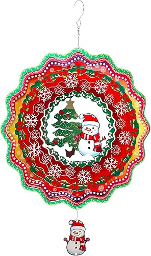 Miniatura 7 de Molinillos de viento de Navidad para mujeres, mamá, abuela, esposa, 12 pulgadas, de metal, cinético, de Navidad, molinillos de viento colgantes para
