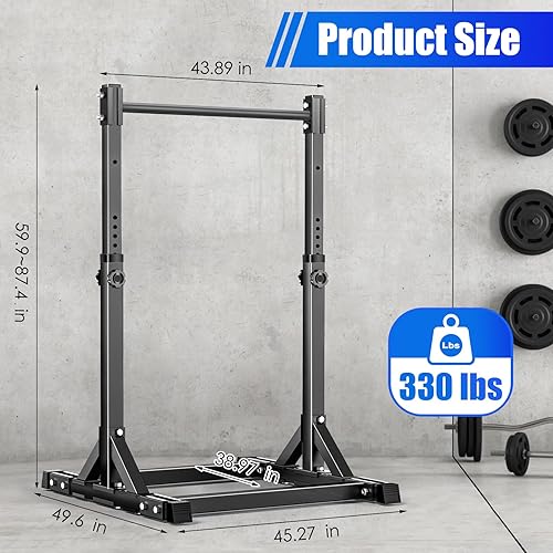 Miniatura 2 de AFFLUENT Power Tower - Barra de dominadas ajustable de pie, barra de dominadas para gimnasio en casa, estación de torre de dominadas multifunción