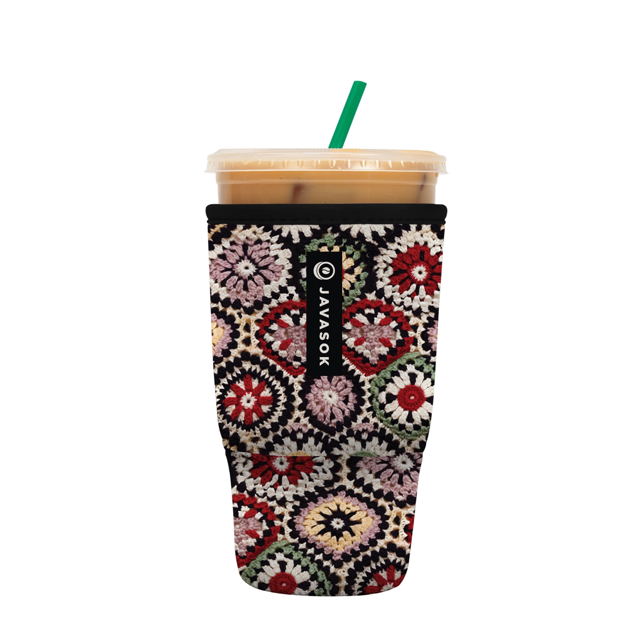 Sok It JavaSok Iced Coffee &amp; Cold Soda Insulated Neoprene Cup Sleeve (Close Knit, Large: 30-32oz)