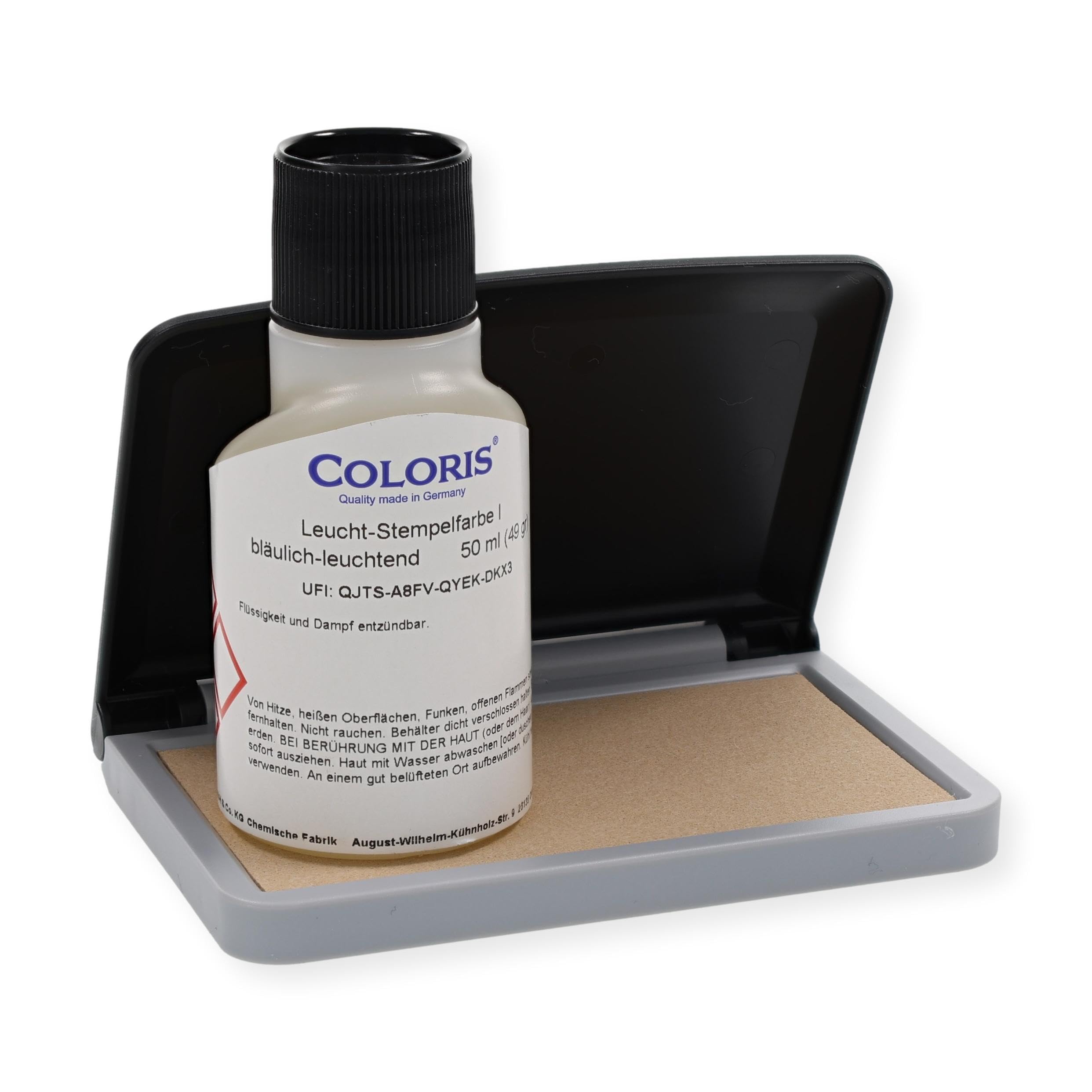 Set di Colori UV (Cuscino e Inchiostro per timbri UV Coloris) Timbro a Mano per Il Controllo dell'età Inchiostro a Luce Nera per Club Discoteche Eventi/Adatto a Qualsiasi Timbro con moti