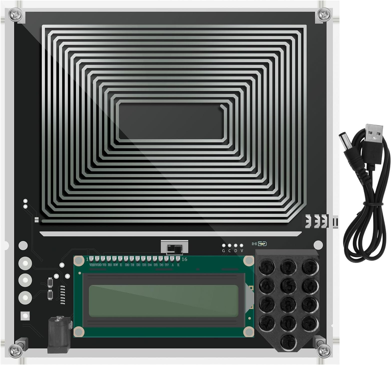 Schumann Wave Generator with Dustproof Cover, 7.83hz Schumann Wave Ultra Low Frequency Pulse Generator 0.01 to 30000Hz Adjustable Sine Square Reverse Frequency Generator (Black)