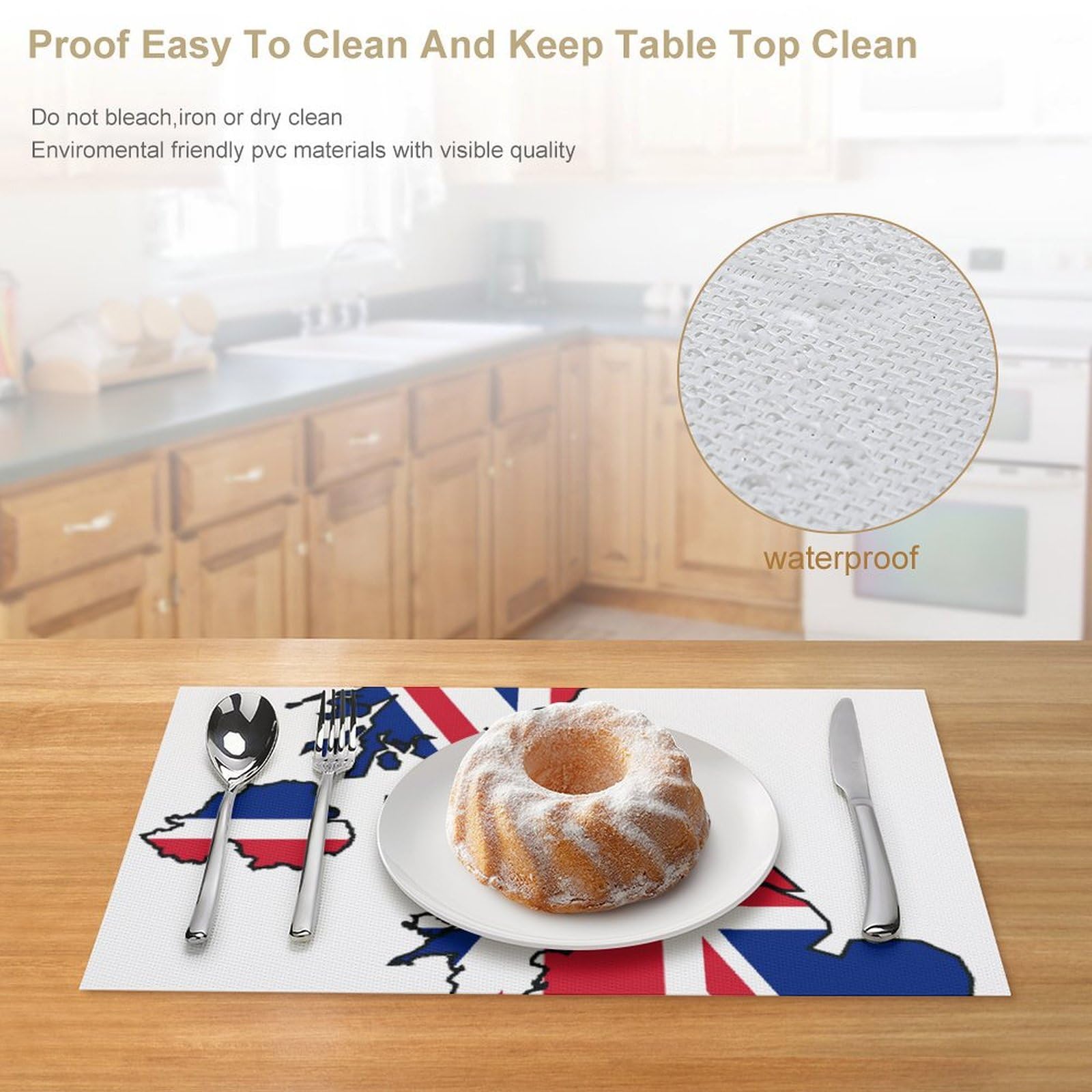 Amazon｜ランチョンマット イギリス 国旗 テーブルマット 4枚1組