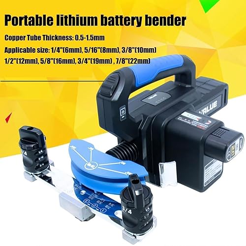 Miniatura 6 de Dobladora de tubos eléctricos para tubos de cobre suave, kit de doblador de tubos hidráulicos de 14"-78" Hvac Juego de herramientas de doblador de
