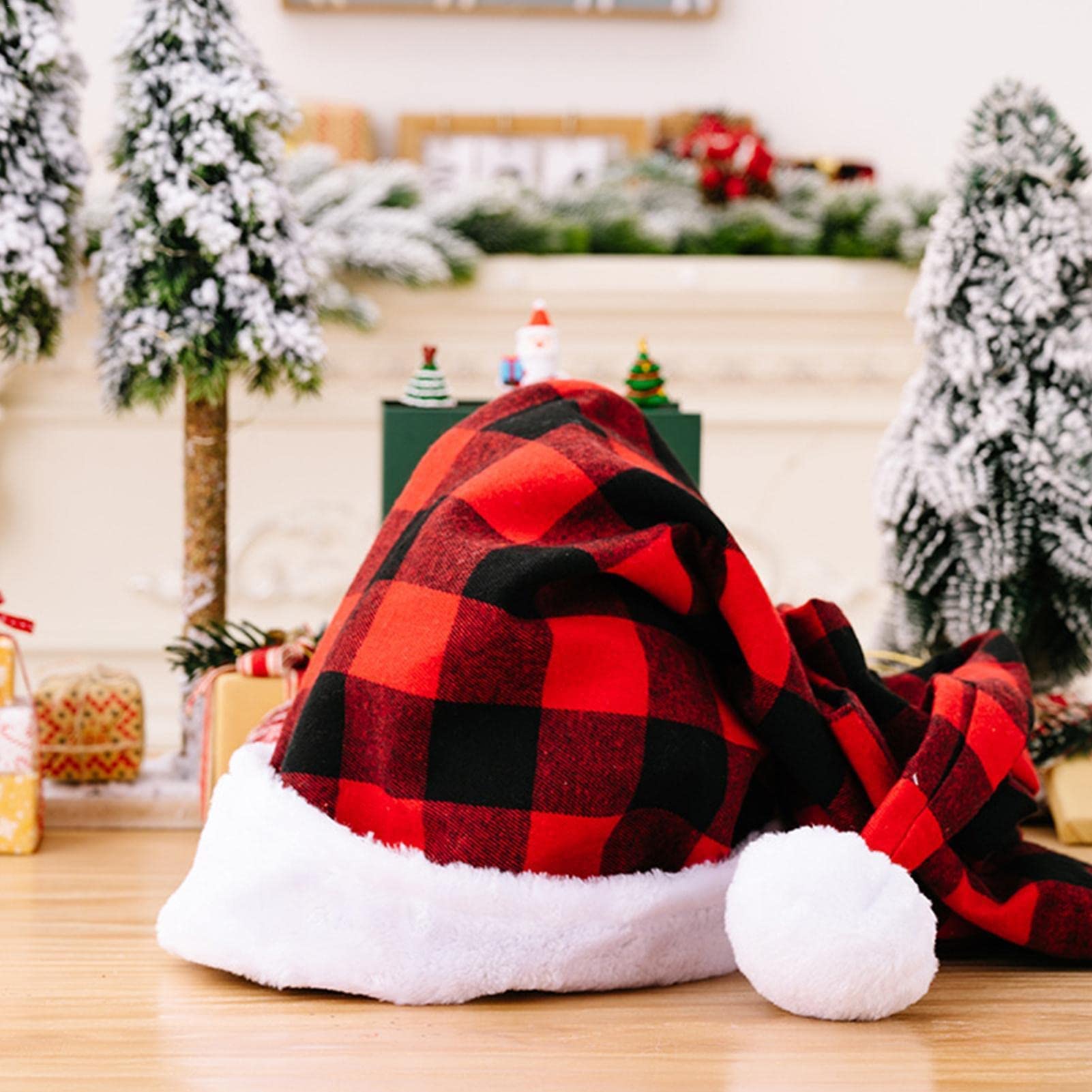 Red And Black Buffalo Check Flat Cap In Lumberjack Plaid - UK