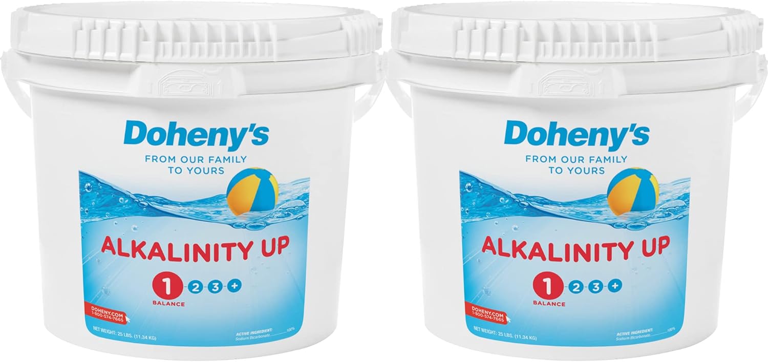 Doheny's Alkalinity Up | Pool Alkalinity Increaser | Raises Total Alkalinity & pH | Water Balancer | Fast Acting | Reduces Corrosion | Proudly Made in USA | 25 lb