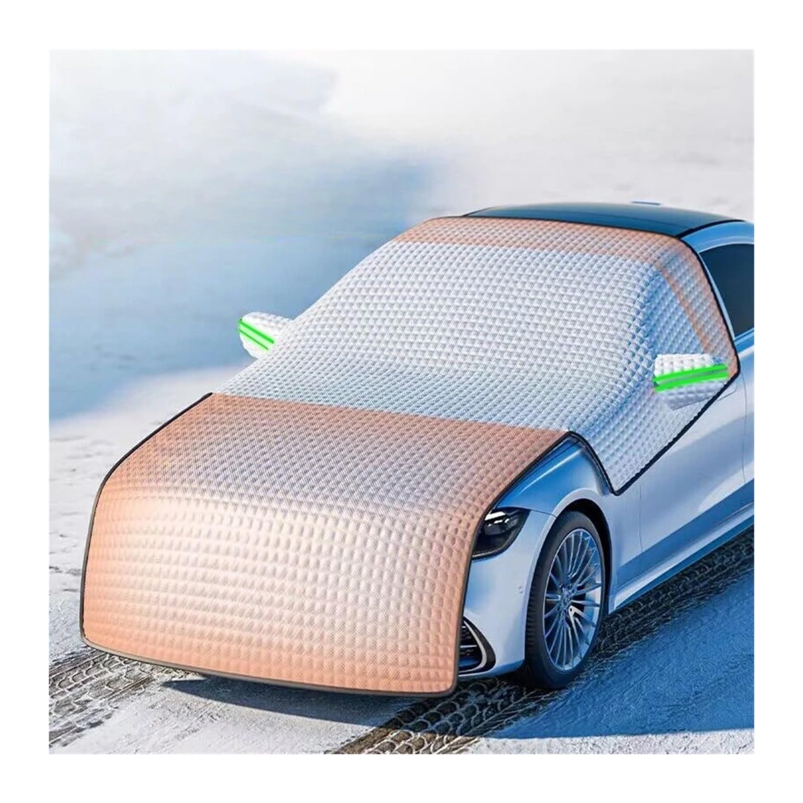 Couvercle de dégivrage de Pare-Brise de Voiture 1 pièces agrandir la Couverture de Neige Voiture Hiver Pare-Brise Pare-Neige Coupe-Vent imperméable fenêtre(A)