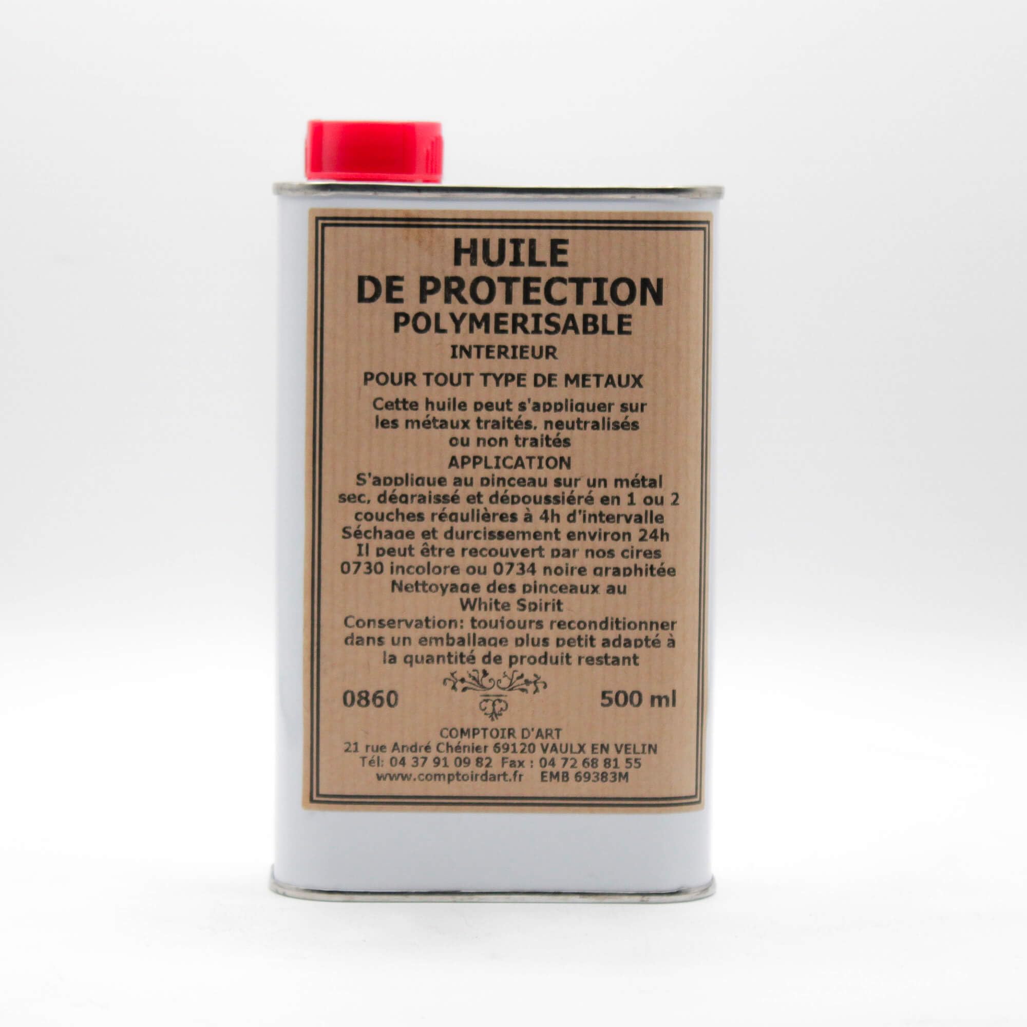 Comptoir d'Art - Huile de Protection (0860) pour Métaux Ferreux (500mL)