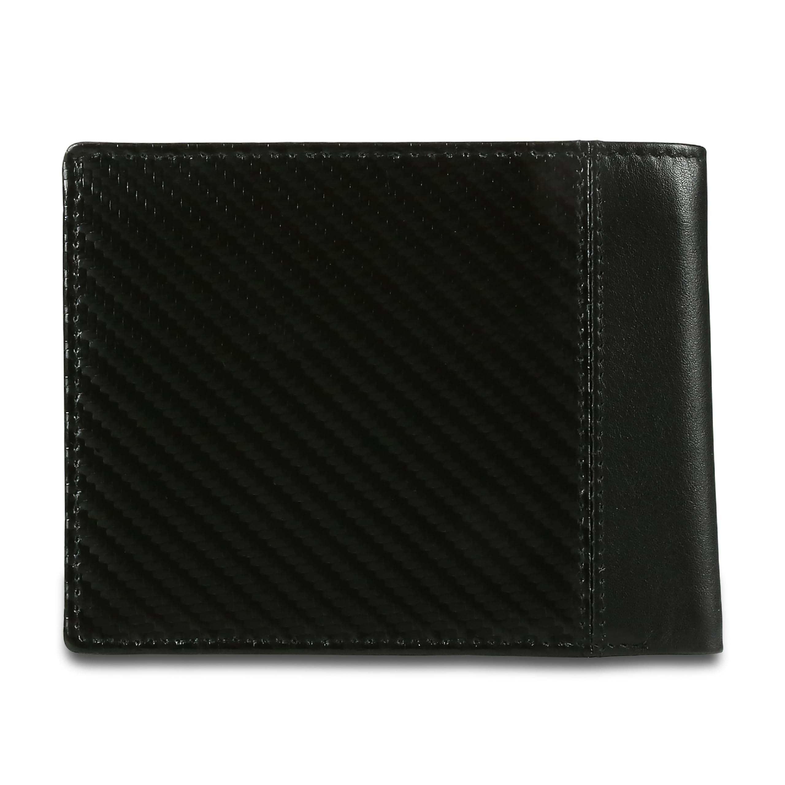 bugatti Comet Cartera RFID Hombre Piel Carbono con Monedero - Negro