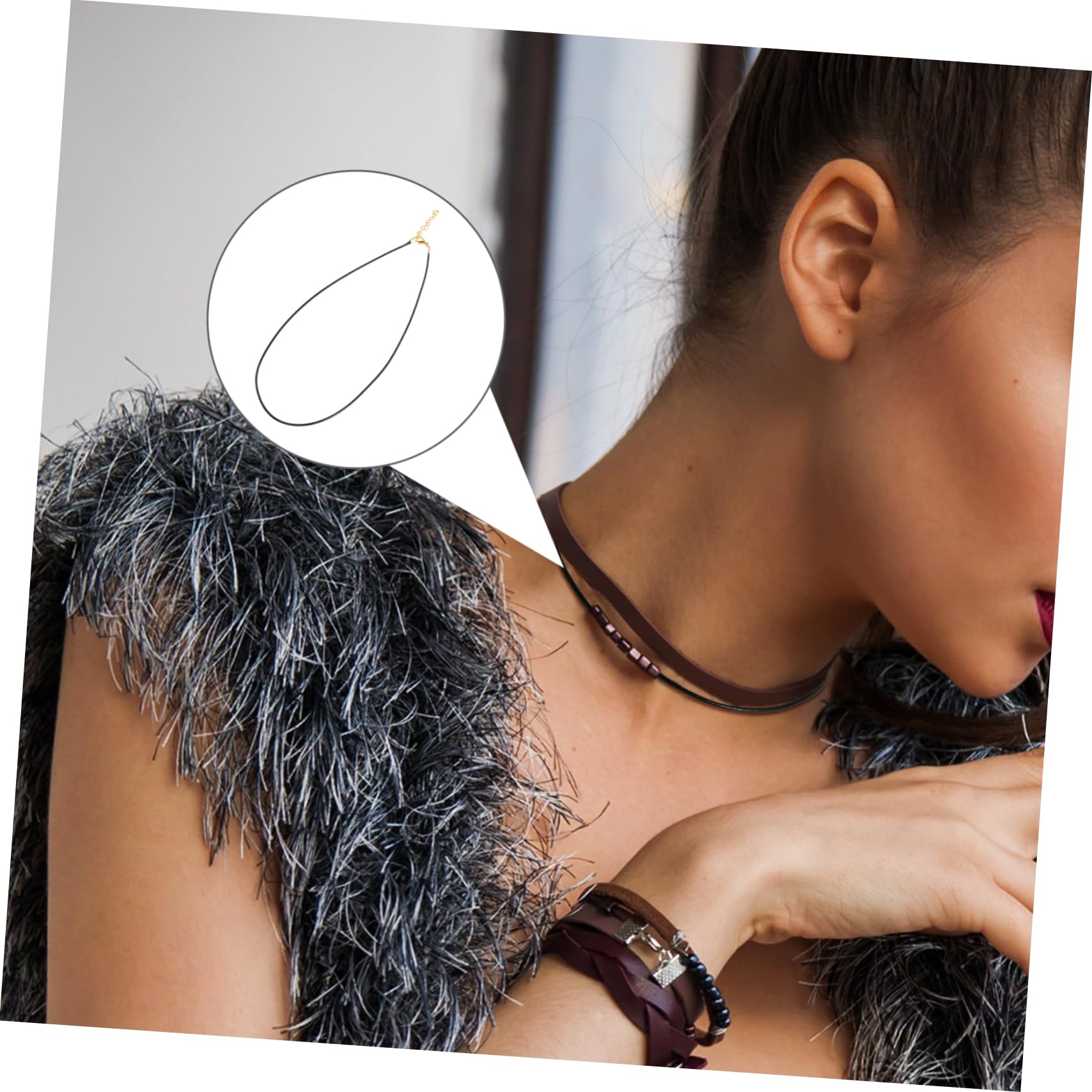 Artibetter 150stücke Schwarze Halskordel Mit Karabiner Und Hochwertigem Wachsgarn Für Schmuckherstellung Für Armbänder Und Ketten