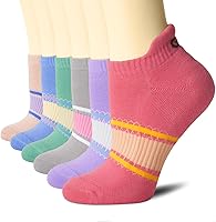 CSCELERSPORT 6 Pairs Cushioned Low Cut Running Socks for Men & Women - Ankle Tab Athletic Socks with Arch Support & Moisture Wicking