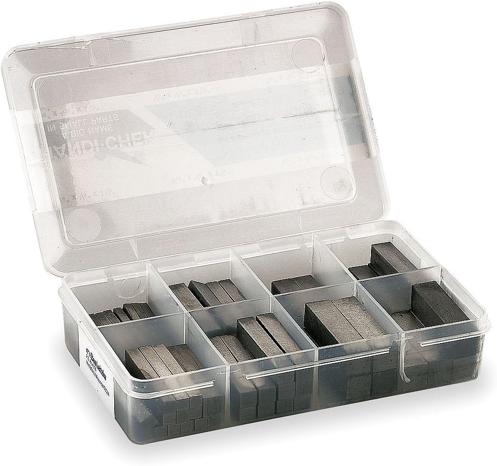 Square Machine Key Kit, 70 Pieces, 1-1/2", "1/8", "3/16", "1/4", "5/16", "3/8" Inch, Wrench, Machine Key Kit