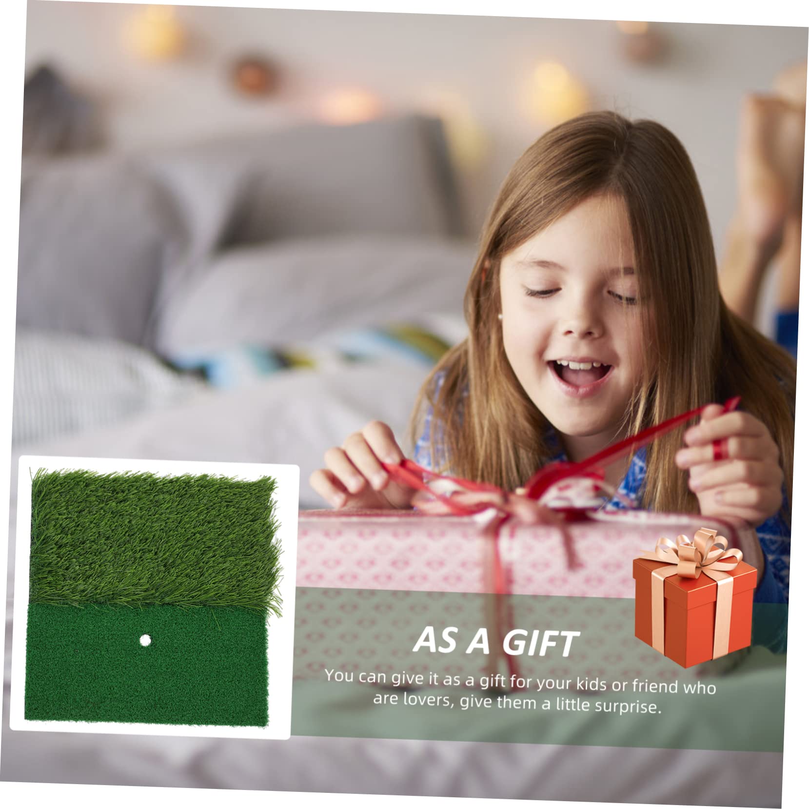 Kisangel Portable Golf Swing Practice Mat Realistic Artificial Grass Perfect for