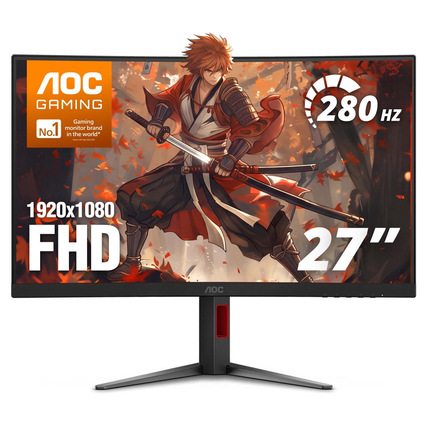 Amazon.com: AOC 27 Inch Curved Gaming Monitor FHD 280Hz VA 0.3ms