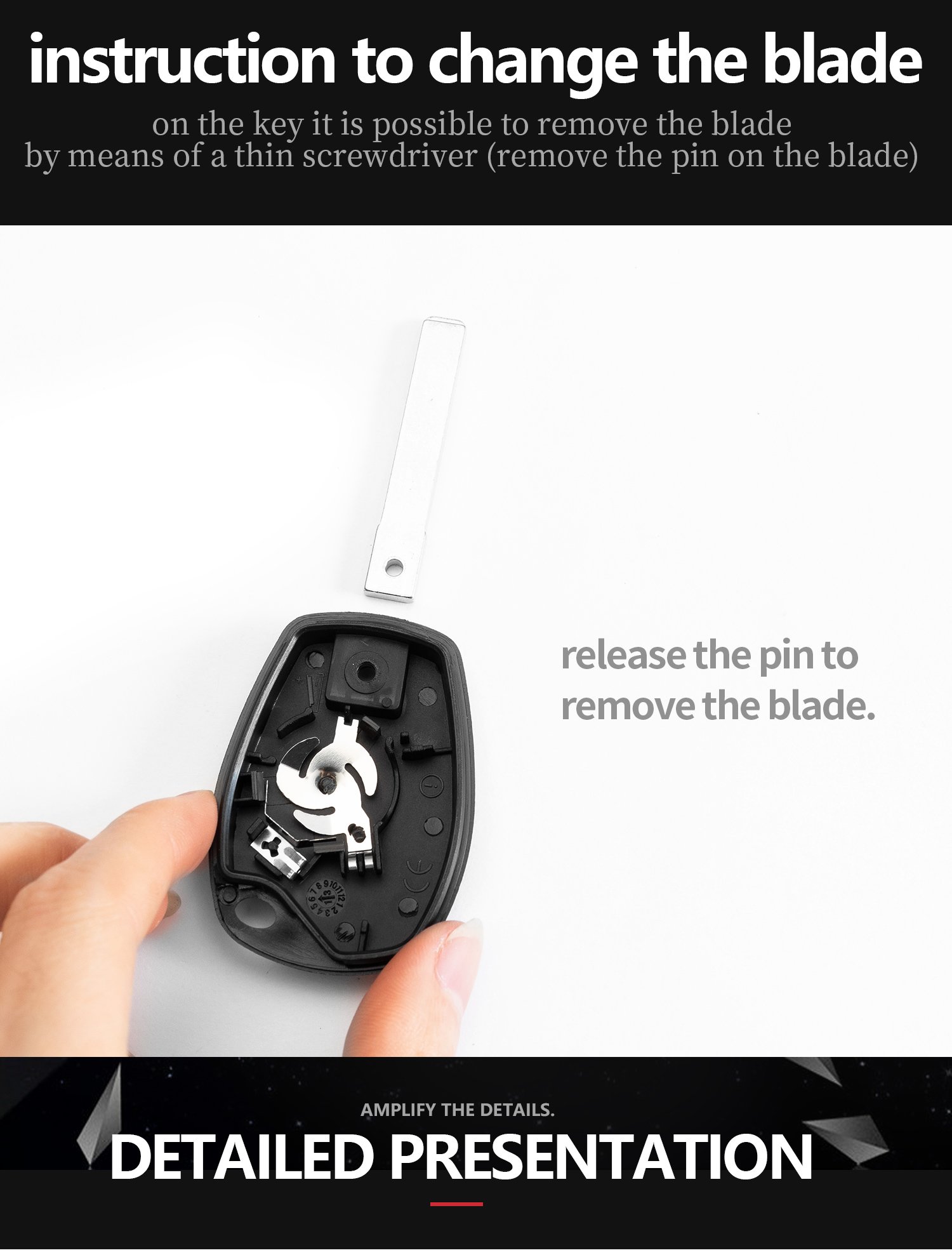 Coque Télécommande Clé Plip Pour RENAULT 3 Boutons Clio Master Kangoo