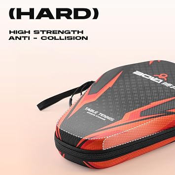 Waterproof Table Tennis Racket Bag EVA Ping Pong Paddle Hard Case Hexagonal Table Tennis Bat Cover