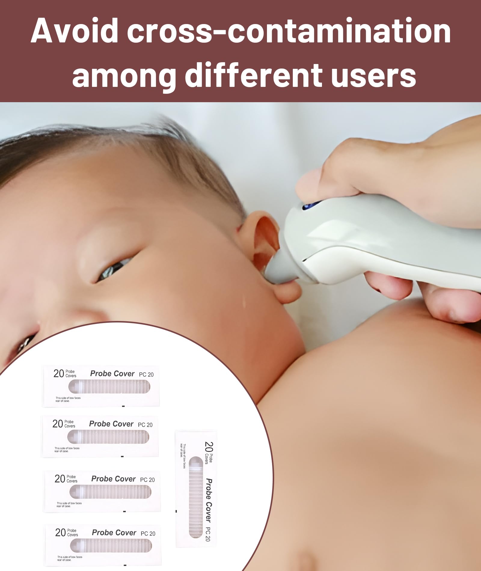 Disposable Ear Thermometer Covers, Hygienic Probe Covers for Accurate Temperature Measurement, Compatible with Various Ear Thermometers, Ideal for Home and Clinic Use (100) - Image 5 thumbnail