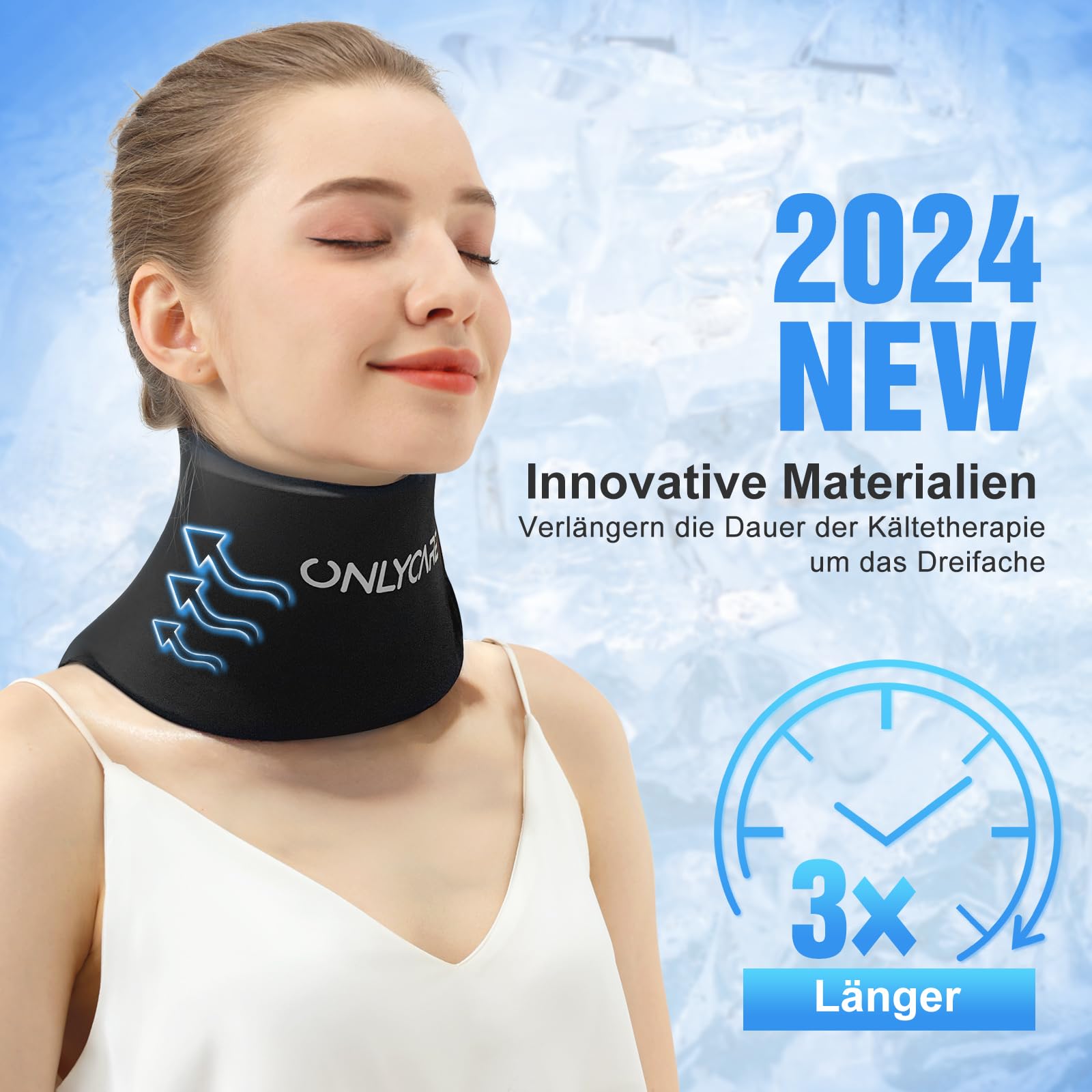ONLYCARE Nacken Kühlpads – Upgraded Kühlakku Gel Lindert Nackenschmerzen, Warm- und kühlkompresse, Wärmekissen mikrowelle, Lindert Sportverletzungen, Schwellungen, Bürostress