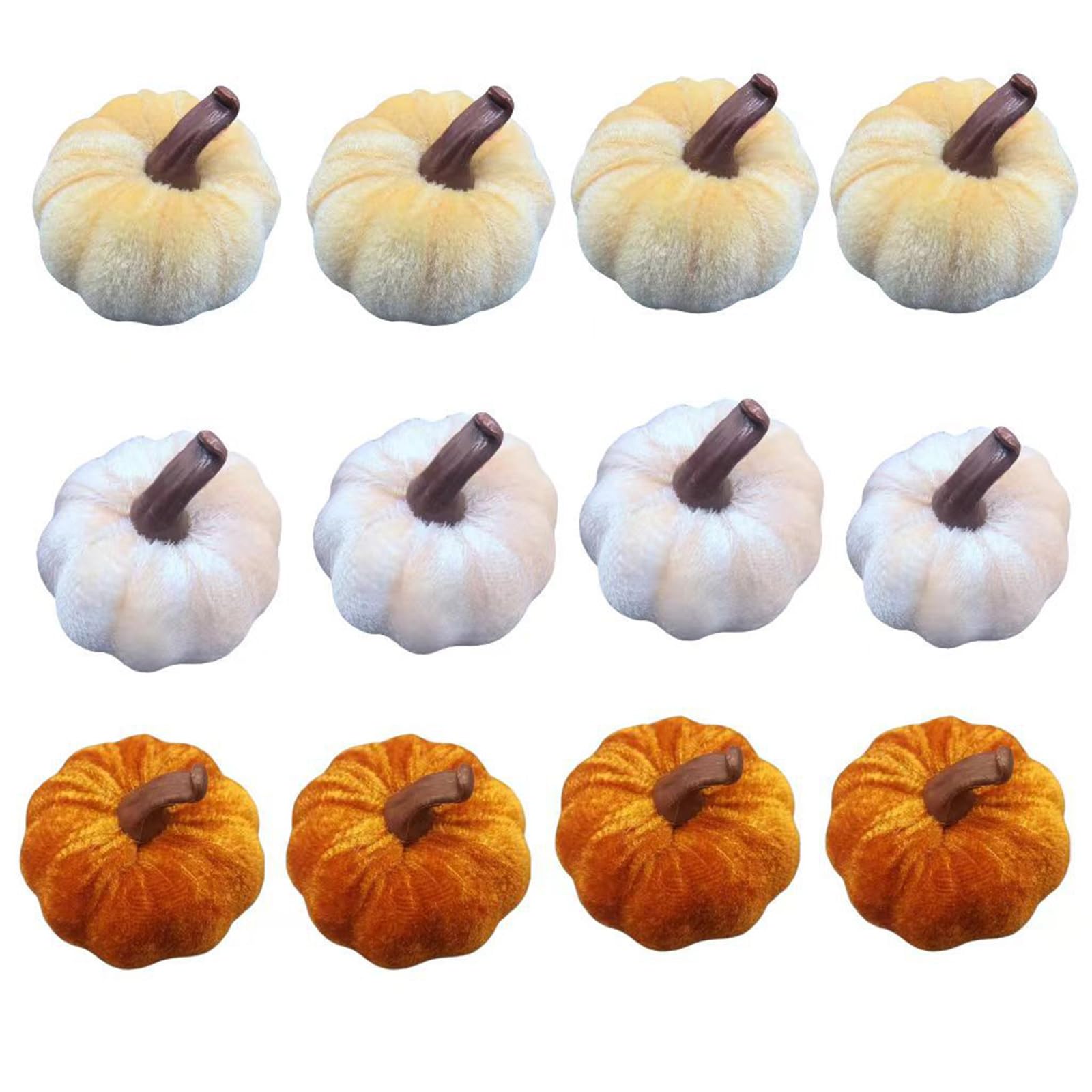 Elnwnnkc Premium Soft Velvety Fabric Pumpkins Decorations Set Holiday Party Supplies Safe for Kids Pet Sturdy Portable Thanksgiving Velvety Pumpkins Decors