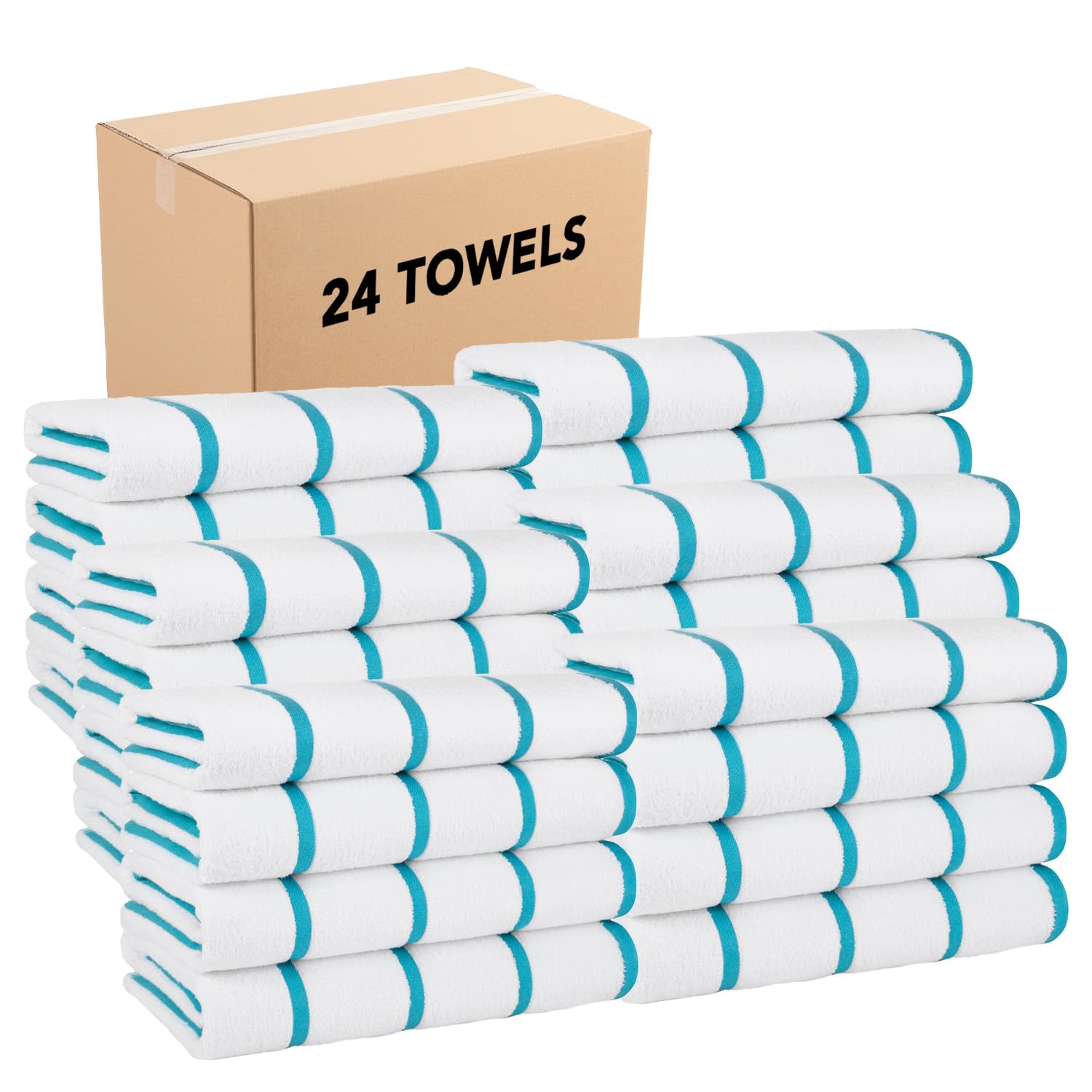 Arkwright Las Rayas Beach Towels Bulk – Case Of 24, 30x60 Inch, 480 GSM, Quick Dry Cotton - View #6