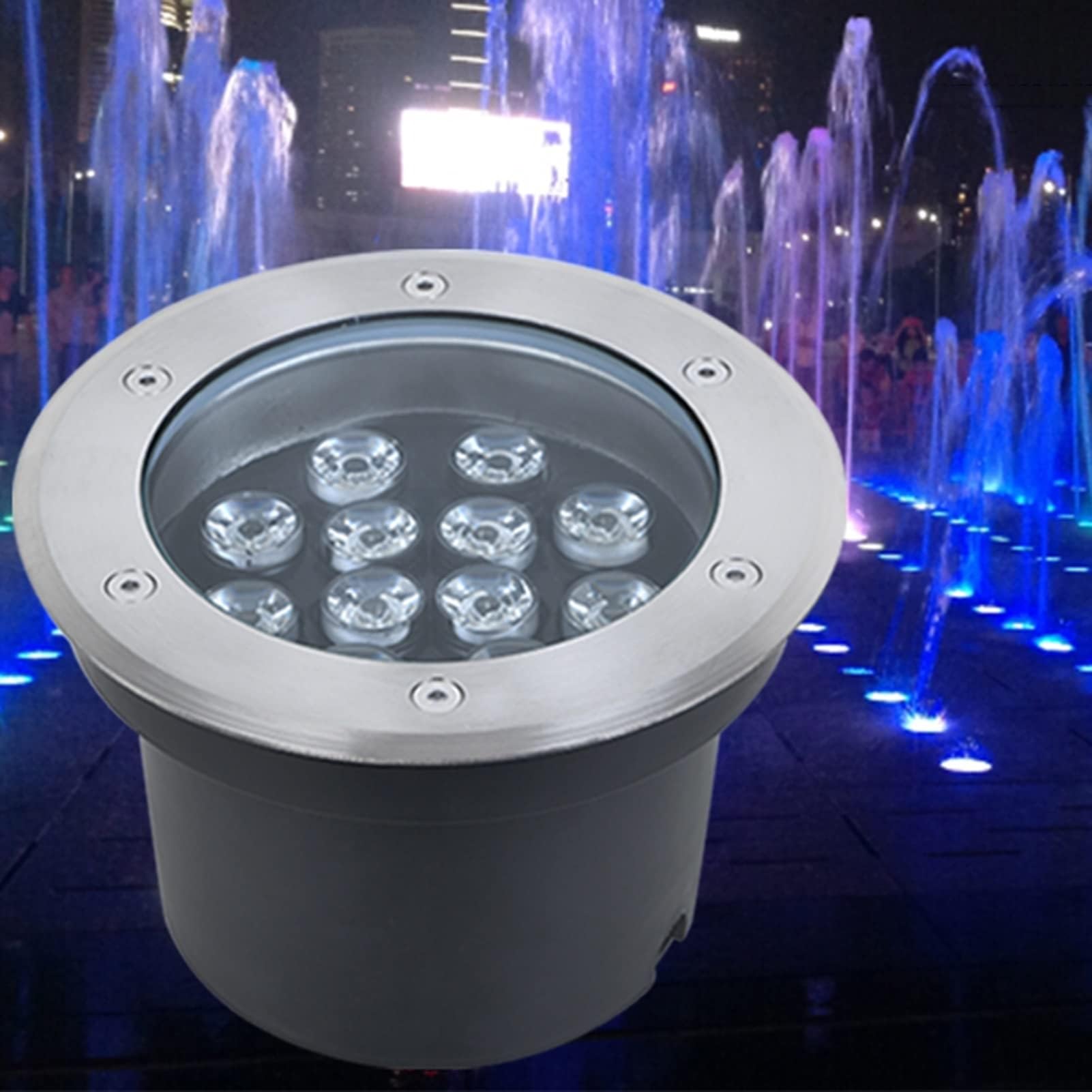 Impermeabile LED Luci Subacquee - Incasso Faretto Subacquei, Faretto Subacqueo A LED Faretto Da Incasso/Luce Da Acqua/Luce Da Piscina, IP68 Impermeabile 12V Luce Subacquea ( Color : Blue , Size : 12w(
