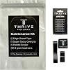 Thrive Pickleball Paddle Maintenance Kit - Includes Paddle Eraser - 10 3g Lead Weight Bars - 1 Super Tacky Overgrip - 1 Edge Guard Tape fits up to 16mm, No Logo
