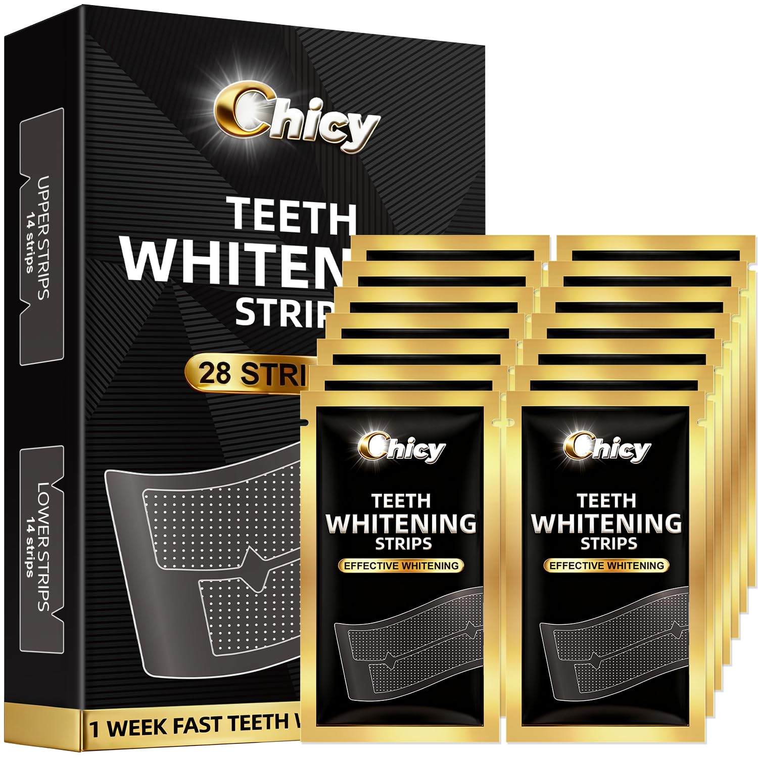 Teeth Whitening Strips 14 Treatments - Whitening Strips Fast Remove Smoking Coffee Wine Stains Teeth Whitening Kit Pack