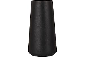 Frosted Black Ceramic Halloween Vase, Perfect for Pampas Grass, Lavender and Dried Flowers