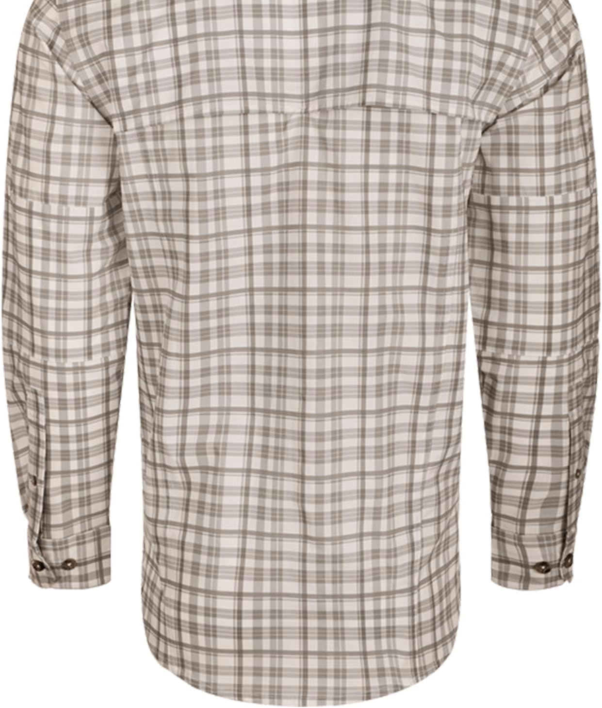 Drake Waterfowl Men's Hunter Creek Window Pane UPF-30 Moisture-Wicking Stretchy Casual Button-Down Long-Sleeve Plaid Shirt, Choclate Chip, Large - Image 3