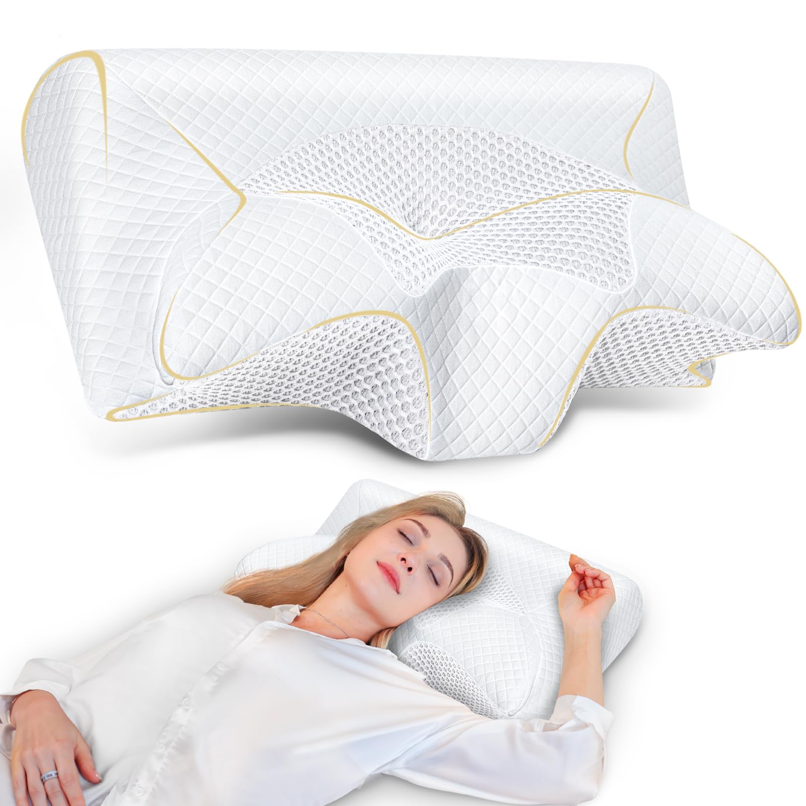 ECO-DE Cuscino Lungo In Memory Foam 150 Cm - Per Dormire Sul Fianco, Gravidanza E Antirussamento - Federa Lavabile Anallergica