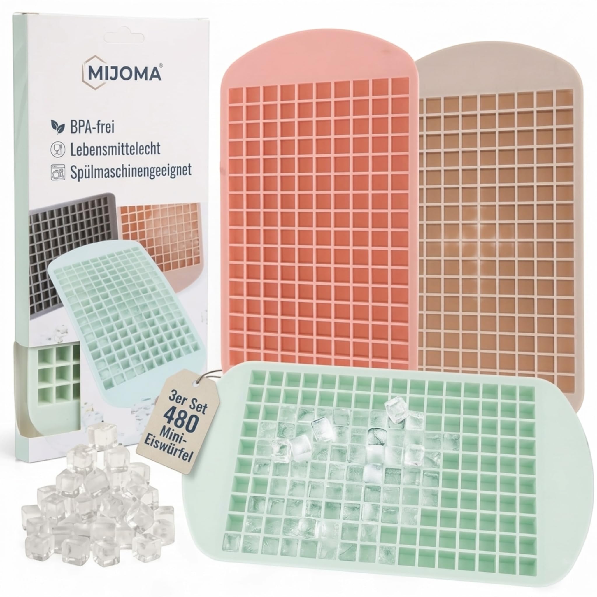 MIJOMA 4 Stück Set Handfächer aus Holz, Handfächer für Abküh