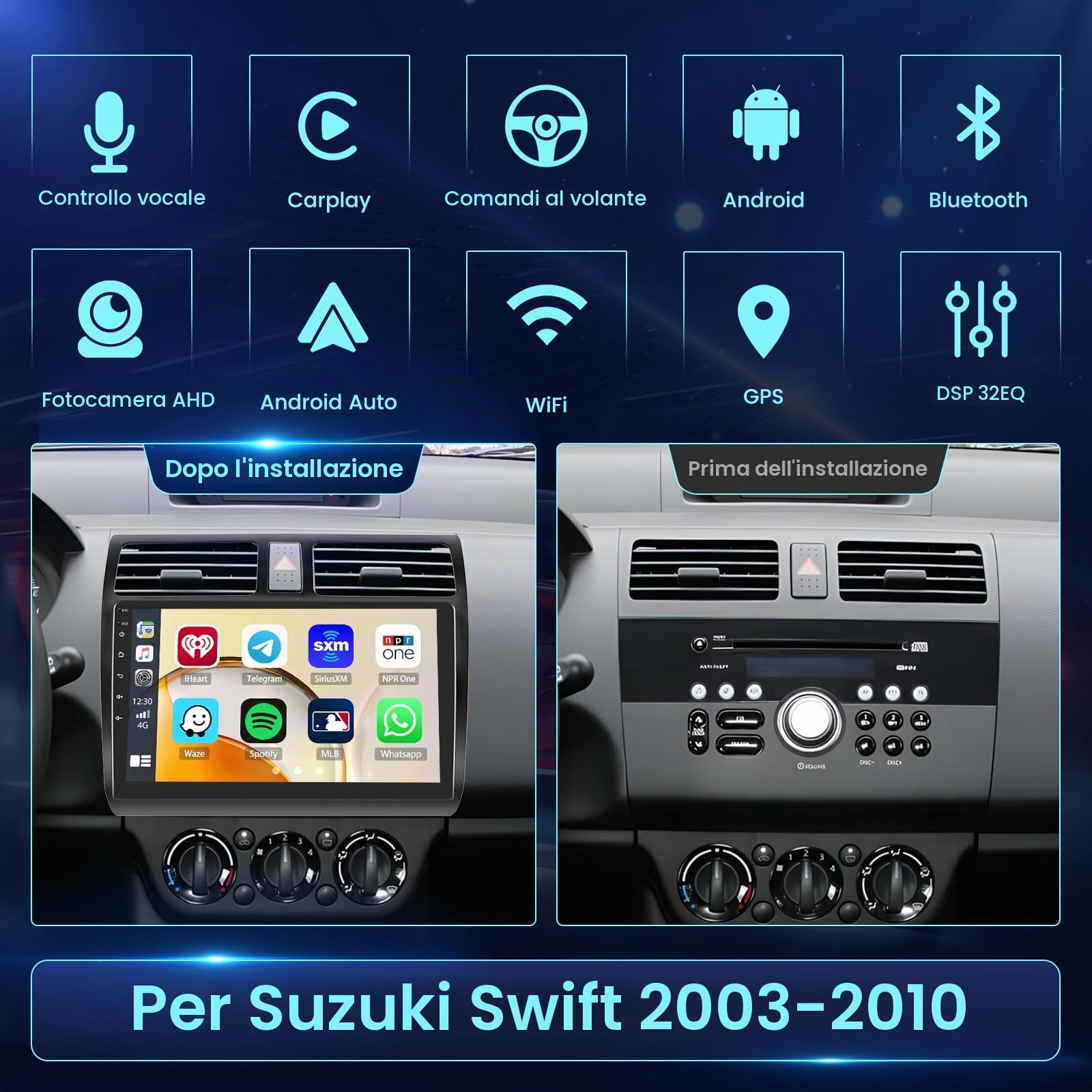 [2+64G] Android 10.1" Autoradio per Suzuki Swift 2003-2010